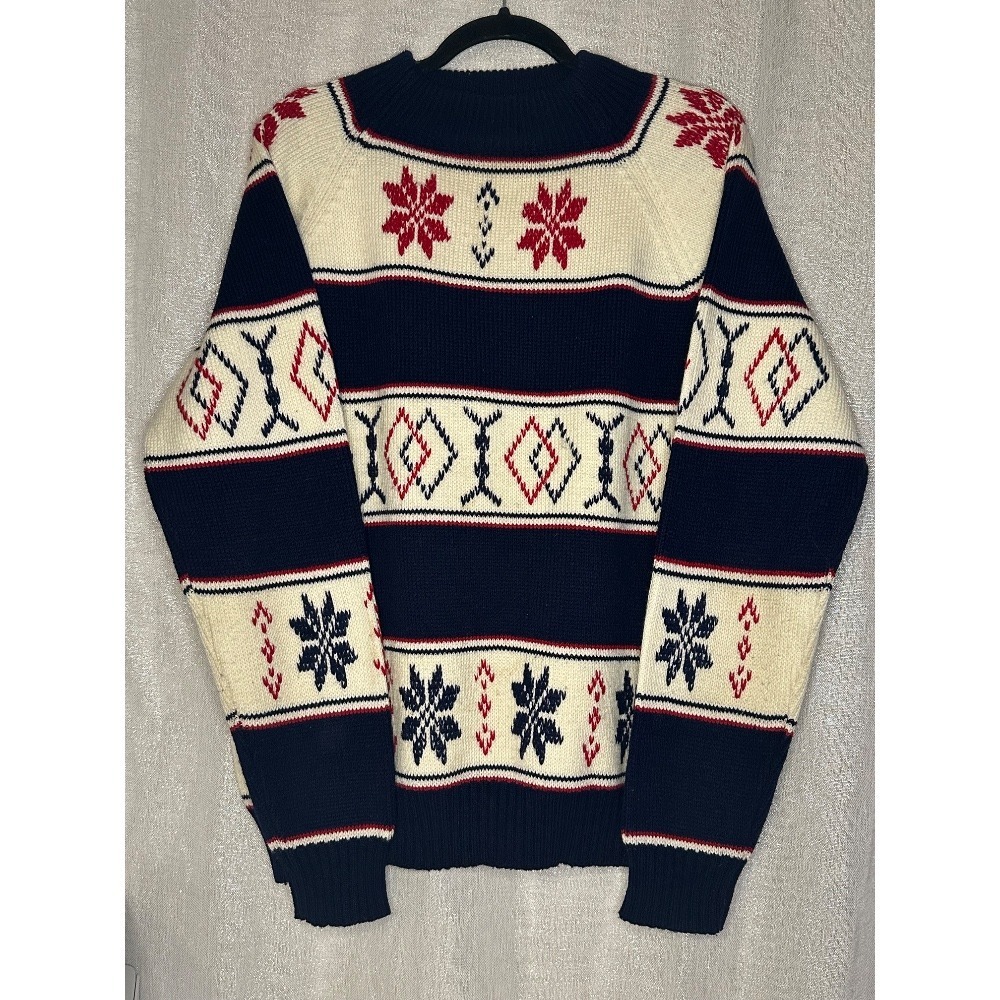 Vintage JCPenney Nordic Sweater‎ Snowflake Pattern Knitwear Pullover XL